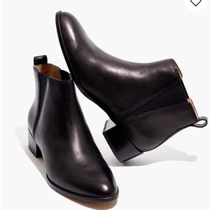 Madewell Carina Ankle Boots Leather size 7.5 black